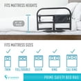 thumbnail image 5 of Stander Prime Safety Bed Rail, Bariatric Handle for Adults, Seniors, and Elderly, Removable Guardrail and Stand Assist, Fits Most King, Queen, Full, and Twin Beds, ASTM Safety Approved Bedrail, 5 of 8
