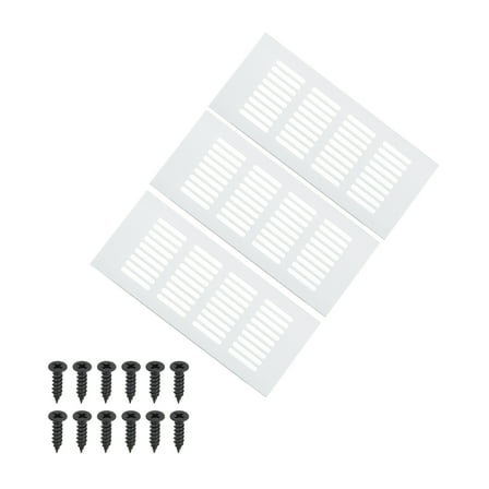 Uxcell 8 x 3 Inch Door Air Vent Cover, 3 Pcs Heavy Duty Grille Ventilation