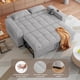 thumbnail image 3 of Sofá Cama Futón Convertible 3 en 1 de Lino, Sofá Cama Tamaño Queen con Sofá Extraíble, Reposabrazos con Espacio de Almacenamiento y Respaldo Ajustable para Sala de Estar, Gris claro, 3 of 9