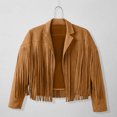 thumbnail image 7 of Gaexia Fringe Jacket for Girls Kids Cowgirl Western Tassels Motorcycle Cardigan Cropped Coats Sizes 5-14 Years Fringe Jacket, 7 of 7