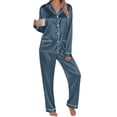 thumbnail image 7 of Christmas Pajamas Family Satin Pajamas Long Sleeve Button down Festival Party Sleepwear Cute Christmas Pjs Christmas Pajamas Womens, 7 of 7