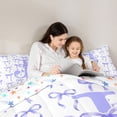 thumbnail image 4 of Manfei Kawaii Bow Personalized Initial J Twin Comforter Sets 3-Piece for Girls,Polka Dots Bowknot Alphabet Bedding Set for Kids Teens,Ultra Soft Home Decor, 4 of 6