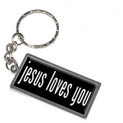 Jesus Loves You Keychain Key Chain Ring 4538