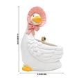 thumbnail image 2 of Cute Resin Goose House Shaped Flower Pot Ornament, Unique Animal Planter, Lovely Decor Container for Small Green Plants On Desktop, Balcony, Courtyard and Garden Landscape Layout, 2 of 7