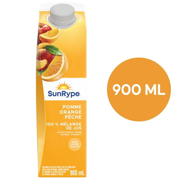 SunRype Apple Orange Peach Juice, 900 ml