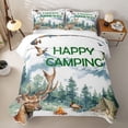 thumbnail image 2 of Erosebridal Happy Camping Quilt Full, Hunting and Fishing Full Bedspread Sets, 3 Pieces 1 Coverlet and 2 Pillowcases, 2 of 7