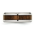 thumbnail image 6 of Auriga Fine Jewelry Stainless Steel Polished with Koa Wood Inlay Enameled 8 mm Band for Women Size 10, 6 of 6