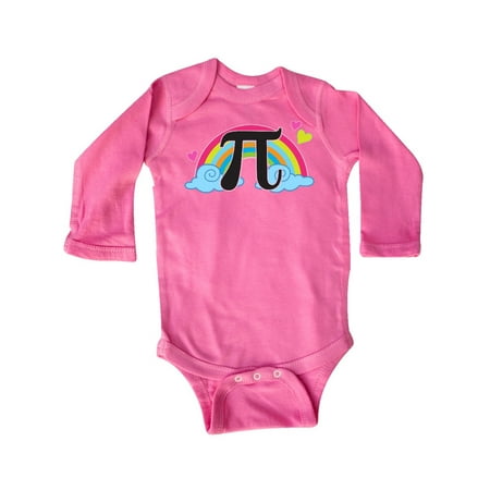 

Inktastic Pi Day Math Party Rainbow Gift Baby Girl Long Sleeve Bodysuit