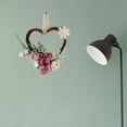 thumbnail image 4 of Corona floral rústica, corona de flores, corona de puerta, corona de pared, corona decorativa, Rosa empolvado, 4 of 7