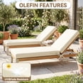 thumbnail image 6 of YEERSWAG 80x26x3 Inch Outdoor Patio Chair Cushion Recliner Cushion Chaise Lounge Cushion Non Slip Waterproof Beach Garden Furniture Cushion with Ties, 6 of 9
