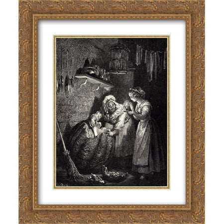 Gustave Dore 2x Matted 20x24 Gold Ornate Framed Art Print 'Cinderella'