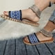 thumbnail image 5 of Zapatillas con punta abierta y plana para mujer, sandalias cómodas, informales, cómodas, para playa Wmkox8yii  hj789, 5 of 7