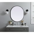 thumbnail image 2 of Elegant Decor Metal Frame Oval Mirror 30x36 Inch in Black, 2 of 3