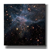 Epic Graffiti  "Mystic Mountain Infrared" Hubble Space Telescope Giclee Canvas Wall Art - Blue 18" x 18"
