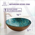 thumbnail image 3 of ANZZI Makata 16.5" Tempered Glass Vessel Bathroom Sink in Gold/Cyan Mix, 3 of 9