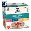 Quaker Instant Oatmeal, Fruit & Cream 4 Flavor Variety Pack, Individual Packets, 48 Count