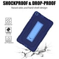 thumbnail image 6 of Dteck Case for Samsung Galaxy Tab A SM-T290 8.0 inch (2019 Released),Shockproof Armor Rugged Rubber Case Hybrid Hard PC Protective Stand Cover (Without Built-in Screen Protector),Navy+Blue, 6 of 6
