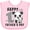 AD-Pink, variant on Inktastic Happy 1st Fathers Day with Pandas Girls Baby Bib