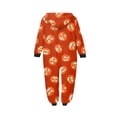thumbnail image 4 of Family Halloween Pjs Matching Sets Halloween Print Long Sleeve Zippered One Piece Pajama Hooded Jumpsuit Winter Halloween Pjs Family Set, 4 of 4