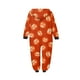 thumbnail image 4 of Family Halloween Pjs Matching Sets Halloween Print Long Sleeve Zippered One Piece Pajama Hooded Jumpsuit Winter Halloween Pjs Family Set, 4 of 4