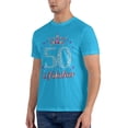 thumbnail image 4 of 50 And Fabulous Men'S Basic Short Sleeve T-Shirt Spider Baby Blue X-Large, 4 of 5