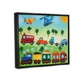 thumbnail image 3 of The Kids Room by Stupell Planes, Trains, and Automobiles Jet Black Framed Floating Canvas Wall Art, 16x20, by nJoyArt, 3 of 6