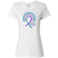 thumbnail image 3 of Inktastic Suicide Prevention Awareness Rainbow Ribbon with Hearts Women's T-Shirt, 3 of 5