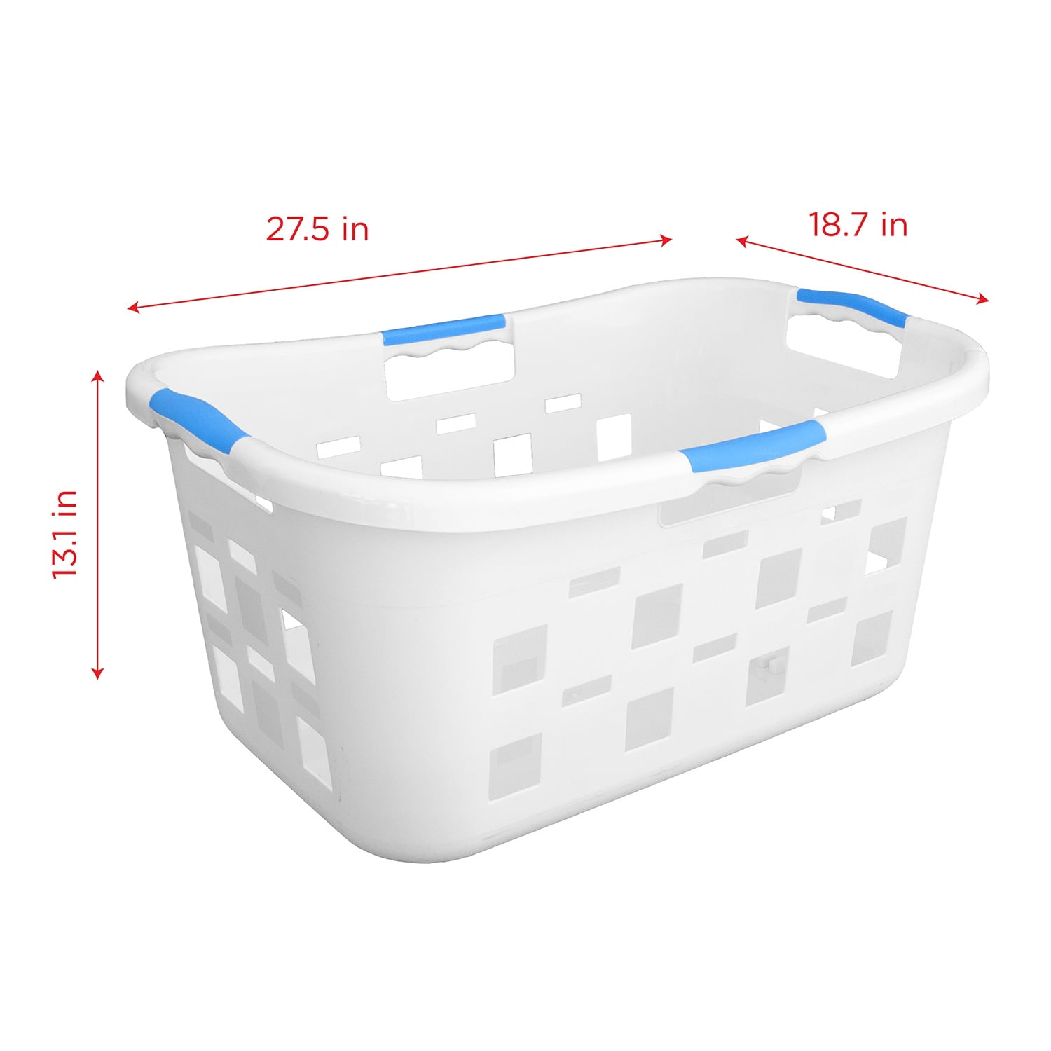 CLOROX Anti-Microbial 2 Bushel Rectangle Laundry Basket - White