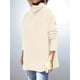 thumbnail image 4 of Suéteres de Cuello Alto de Gran Tamaño para Mujer, Larga de Murciélago, Dobladillo Abierto, Túnica, Suéter de Punto, Tops Albaricoque M, 4 of 8