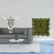 thumbnail image 2 of Escultura de pared con cabeza de toro, decoración de pared, reloj de pared de resina, adorno de cabeza de con patrón moderno, fácil de instalar,, 2 of 8