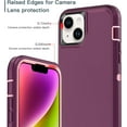 thumbnail image 3 of iPhone 14 Case, iPhone 13 Case Shockproof 3-Layer Full Body Protection [Without Screen Protector] Rugged Heavy Duty Durable Cover Case  Apple iPhone 14/13 6.1-inch, Purple/Pink, 3 of 14