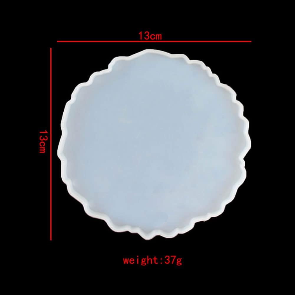 BLESSI 5 Pack Geode Agate Coaster Molds Geode Tray Molds Tray and Coaster Geode Epoxy Silicone Resin Molds Molds 4 Small with 1 Big