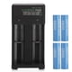 thumbnail image 2 of 4 baterías de 2000 mah con cargador dual de batería de litio 18650 para equipos eléctricos de linterna, 2 of 5
