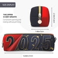 thumbnail image 3 of Fotbe 2025 New Year 2 Estuche para Lápices de Cuero con Estampado, Estuche con Cremallera Resistente, Organizador Compacto y Elegante para Papelería, 3 of 7