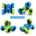 thumbnail image 2 of Hamdol Remote Control Car for 6-12 Year Old Double Sided 360°Rotating 4WD RC Cars with Headlights 2.4GHz Electric Rechargeable Race Stunt Toy Car for Boys Girls Birthday (Blue&Green), 2 of 5