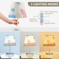 thumbnail image 5 of Pink Black Blue Butterflies LED Desk Lamp Table Lamp USB Bedside Nightstand Small Lamp for Bedroom Living Room Kids Room, 5 of 8
