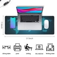 thumbnail image 5 of Stylish & Functional World Map Gaming Mouse Pad: Anti-Slip Base, Stitched Edges, Waterproof - Ideal for Gaming, Office & Home (Black, 31.5x11.8), 5 of 7