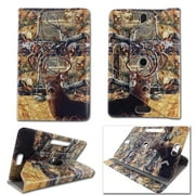 Camo tail deer cone folio tablet Case for Digiland 7 inch android tablet cases 7 inch Slim fit standing protective rotating universal PU leather standing cover