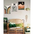 thumbnail image 4 of Boho Wall Art Mid Century Modern Decor 𝗙𝗿𝗮𝗺𝗲𝗱 Botanical Boho Wall Decor Minimalist Bohemian Bedroom Decor Canvas Prints Ready To Hang for Bedroom Living Room,12"x16"x3pcs(FRAMED), 4 of 6