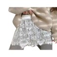 thumbnail image 1 of Women‘s Lace Shirt Extender Layering Fake Top Lower Sweep Half-Length Plus Size A Version Underskirt Black L, 1 of 4