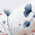 thumbnail image 3 of Floral Shower Curtain, Spring Flower Cloth Shower Curtains for Rustic Vintage Bathroom Decor, Spring Plant Shower Curtains Watercolor Floral Shower Curtain Cloth Set with Hooks, 60x72inch, Grey, 3 of 5