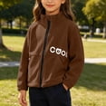 thumbnail image 6 of OGLCCG Kids Fleece Jacket Boys Girls Long Sleeve Full Zip Coat Comfy Casual Fall Winter Warm Jacket with Pockets Size 2-14, 6 of 8
