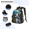 thumbnail image 5 of Picia Sunset Sunflower Dog Large Capacity Backpack Classic Style Backpack Casual Backpack Water-Resistant School Work Travel Outdoor Backpack, 5 of 8