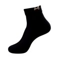 thumbnail image 1 of Sonducket 1 par de calcetines de mujer, calcetines decorativos de algodón con lazo en los tobillos, calentador de pies informal de Color sólido, Medias Negro Sonducket AP013614-01, 1 of 6