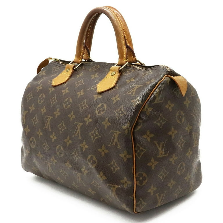 Louis Vuitton Speedy 30 Monogram Handbag Mini Boston Bag Brown