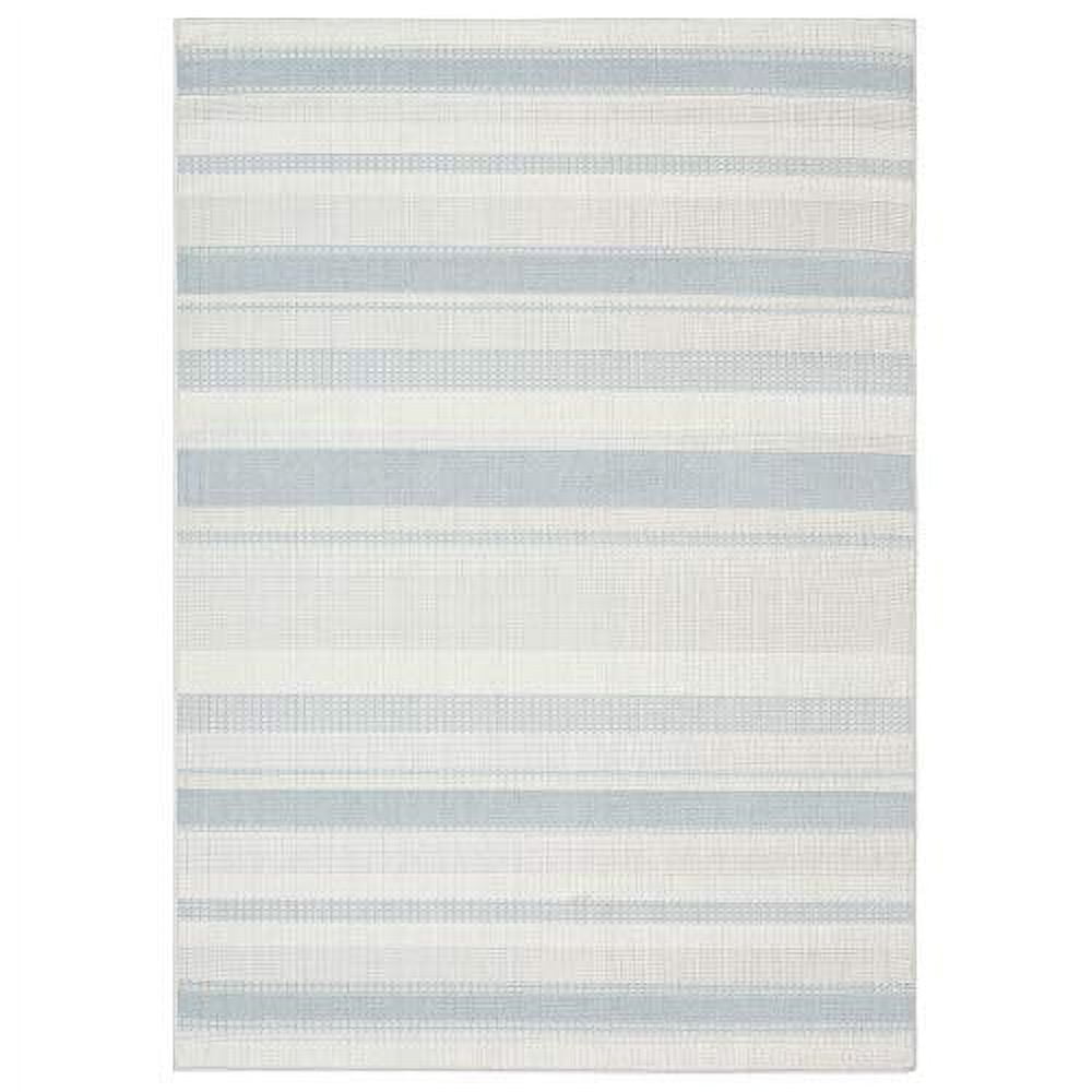 Home Dynamix Tripoli Mateo Modern Striped Indoor/Outdoor Area Rug, Blue/Cream, 7'10"x10'2"