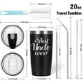 thumbnail image 4 of Gingprous Best Aunt and Uncle Ever , 20 oz Insulated Stainless Steel Tumbler Set, Vacuum Insulated Tumblers Christmas Birthday Gifts (Black & White), 4 of 8
