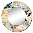 thumbnail image 2 of Designart "Floral Escape In Blues" Floral Rund Mirror For Wall Decor - Large Blue Round Print Mirror - Round Cottage Mirror - Wall Mounted Round Large Mirror - 23" x 23", 2 of 6