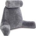 thumbnail image 1 of Almohada de lectura grande, almohada con funda de terciopelo para adultos, adolescentes y niños; soporte lumbar, siéntese en la cama para eliminar el reflujo, resistente a las manchas, funda removible, 1 of 6