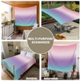 thumbnail image 6 of Pink Purple Teal Ombre Cream Tapestry for Bedroom Wall Hanging Tapestry, Modern Abstract Art Aesthetics Ceiling Backdrop Tapestries Poster Blanket Wall Decor for Teens Room Living Room Dorm 59" x 79", 6 of 8